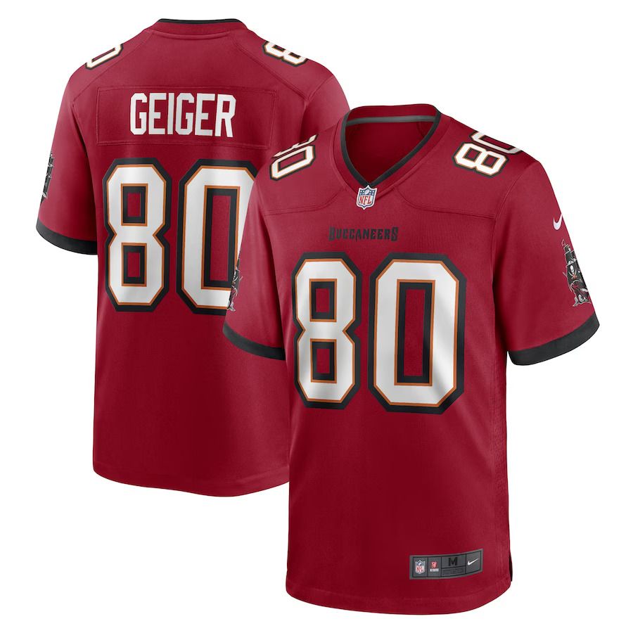 Men Tampa Bay Buccaneers 80 Kaylon Geiger Nike Red Game Player NFL Jersey